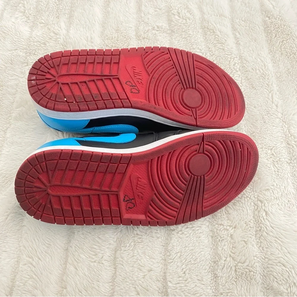Air Jordan 1 Low OG NC to Chi Women’s Sneakers in Black, Red, and Blue Size 8